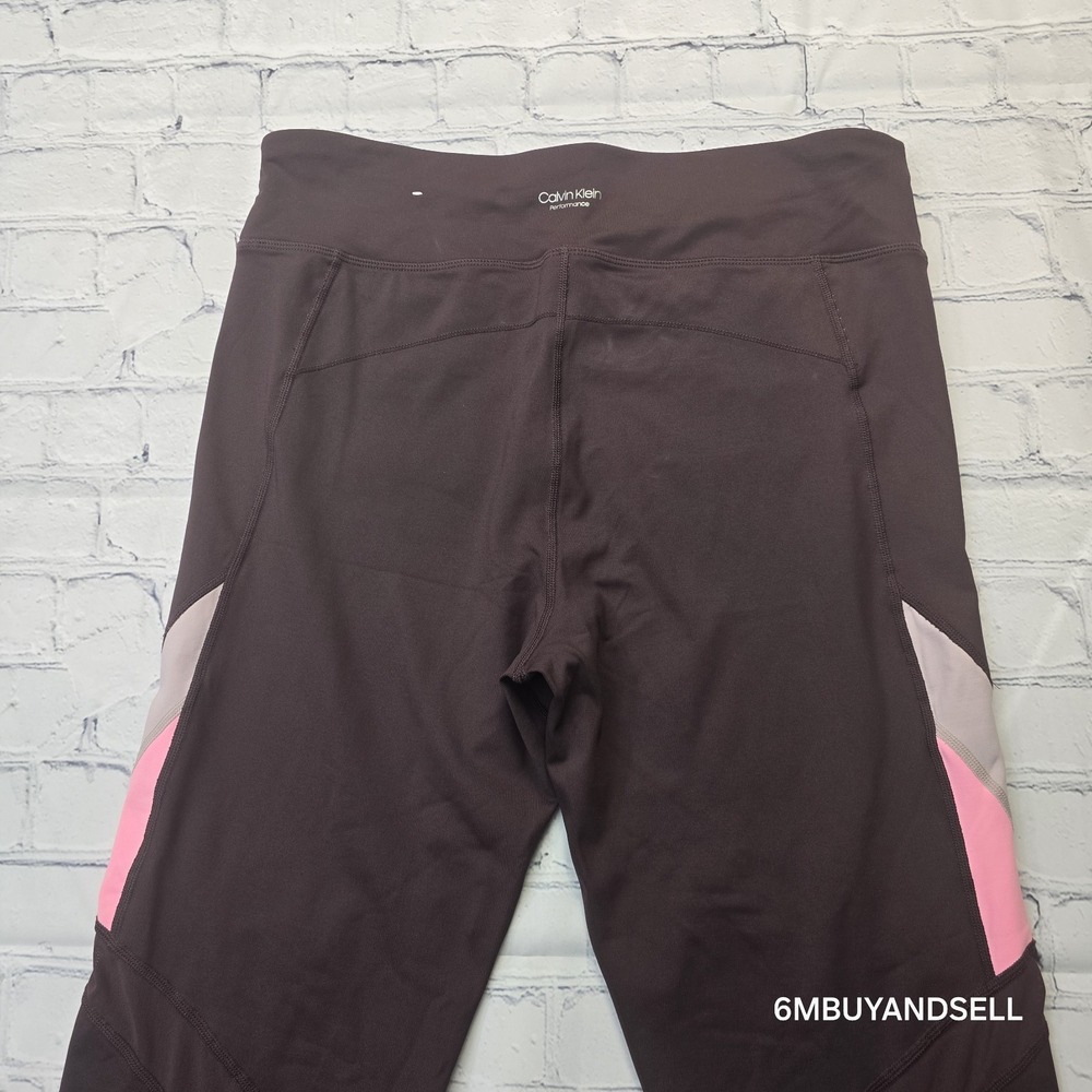 Calvin Klein Performance Womens XL Purple Colorblock Wicking Leggings PF8P9533 - Picture 9 of 11